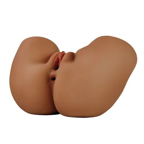 PDX ELITE SHAKE THAT ASS VIBRATING MEGA MASTURBATOR BROWN - PDRD63229