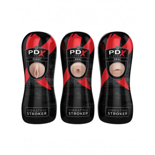 PDX ELITE VIBRATING STROKER 12PC DISPLAY - PDRD52099
