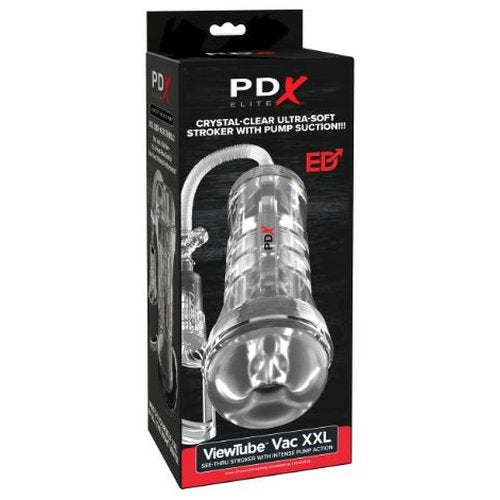 PDX ELITE VIEWTUBE VAC XXL PUMP SEE-THRU EZ GRIP STROKER - PDRD56020