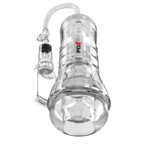 PDX ELITE VIEWTUBE VAC XXL PUMP SEE-THRU EZ GRIP STROKER - PDRD56020