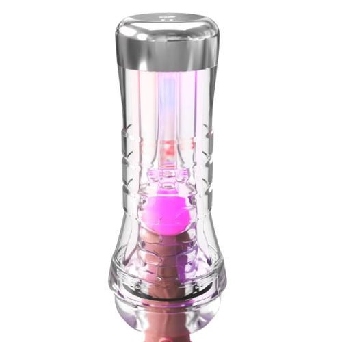 PDX ELITE VIEWTUBE XXL/SEE-THR EZ/GRIP LED STROKER CLEAR - PDRD55820