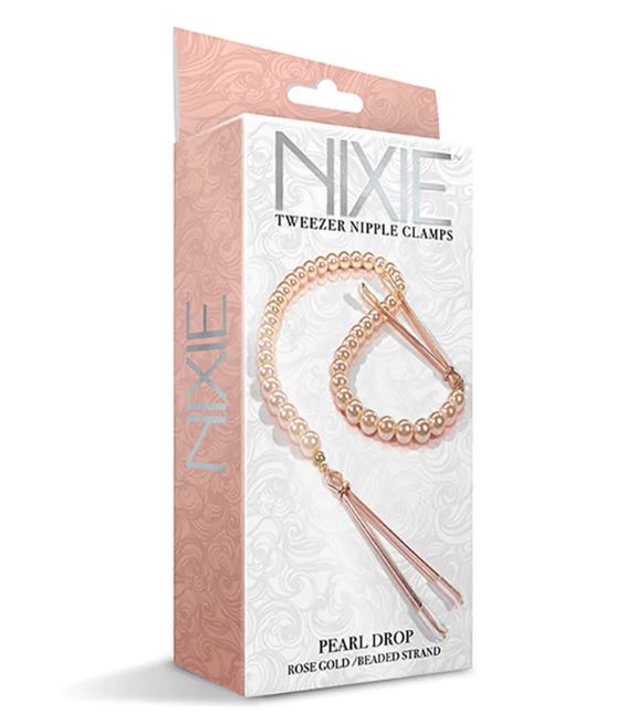 NIXIE ADJUSTABLE TWEEZER CLIPS WITH PEARLS ROSE GOLD - GN1000352