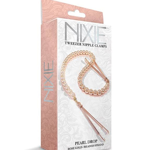 NIXIE ADJUSTABLE TWEEZER CLIPS WITH PEARLS ROSE GOLD - GN1000352