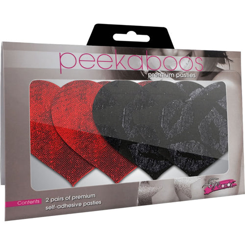 PASTIES STOLEN KISSES HEARTS (PEEKABOOS) - XGPK003H