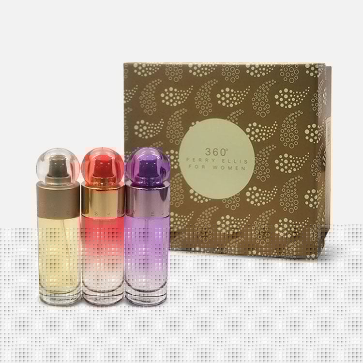 PERRY ELLIS TRIO 3PC SET WOMEN'S GIFT SET, EDT-Pinkfoxxx