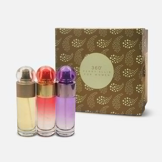PERRY ELLIS TRIO 3PC SET WOMEN'S GIFT SET, EDT-Pinkfoxxx