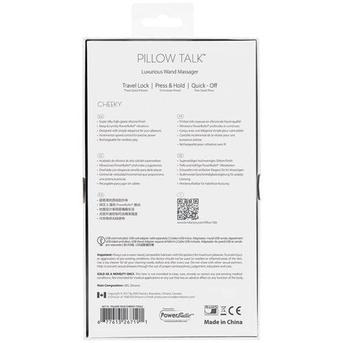 Pillow Talk Cheeky Wand Massager-Teal