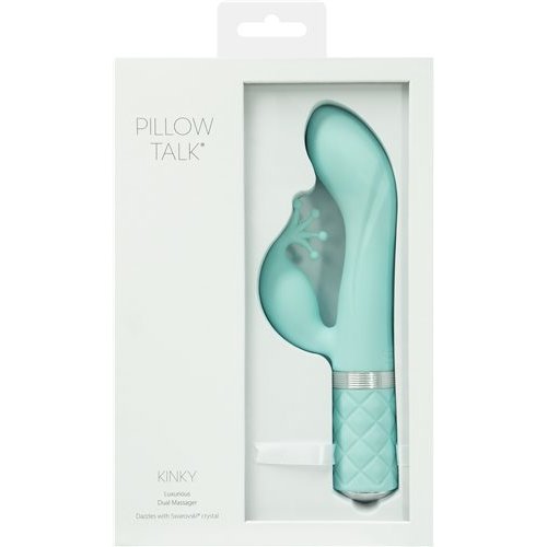 PILLOW TALK KINKY CLITORAL W/ SWAROVSKI CRYSTAL TEAL - BMS96619