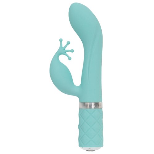 Pillow Talk Kinky Dual Massager-Teal 8.5