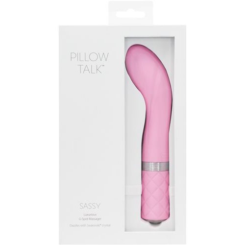 PILLOW TALK SASSY G SPOT VIBE W/SWAROVSKI CRYSTAL PINK - BMS26516