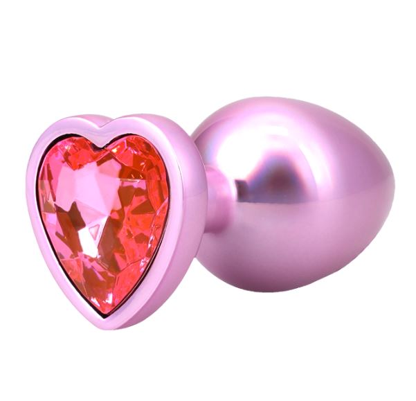BOOTY BLING HEART DIAMOND JEW/ METAL PLUG L/PINK