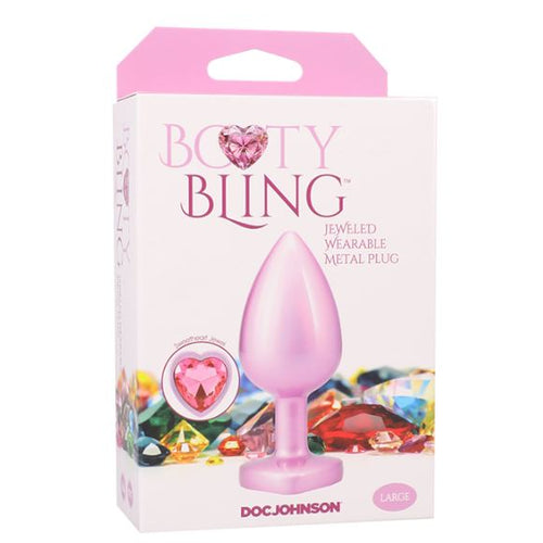 BOOTY BLING HEART DIAMOND JEW/ METAL PLUG L/PINK