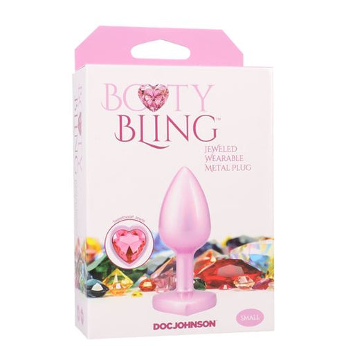 BOOTY BLING HEART DIAMOND JEW/ METAL PLUG S/PINK
