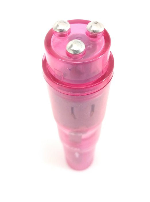 (BULK) CLOUD 9 NOVELTIES MINI MASSAGER POCKET ROCKET PINK W/ 4 ATTACHMENTS - WTC24180