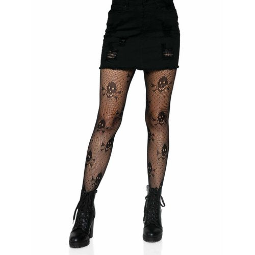 Pirate Net Skull Tights - 9160      00122