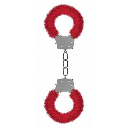PLEASURE HANDCUFFS FURRY RED - SHTOU004RED