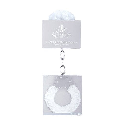 PLEASURE HANDCUFFS FURRY WHITE - SHTOU004WHT