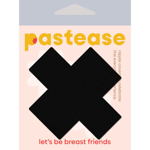 PASTEASE PLUS X FAUX LATEX BLACK CROSSES - PASPLSPLBK