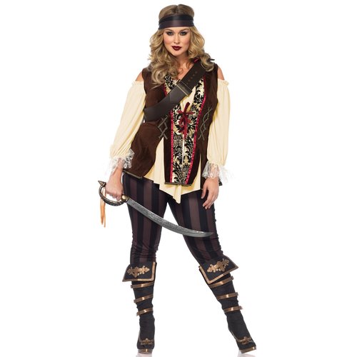 Plus Captain Blackheart Pirate Costume - 85634X    10108