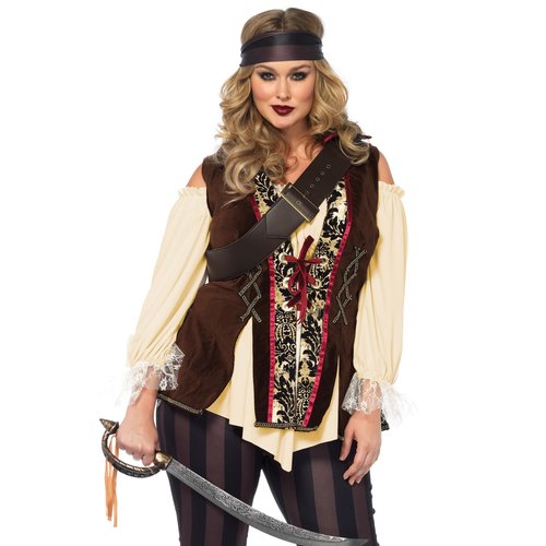 Plus Captain Blackheart Pirate Costume - 85634X    10108