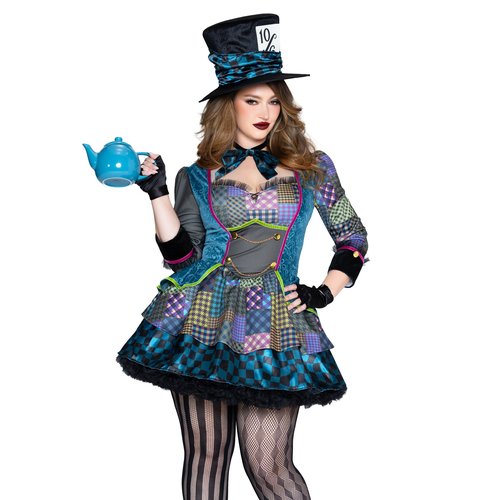 Plus Size Charming Mad Hatter Costume - 87334X    10108