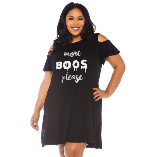 Plus Size More Boos Jersey Dress with Pockets - 86768X    00108