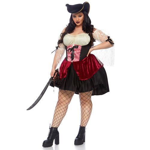 Plus Wicked Waters Wench Costume - 85157X    00108