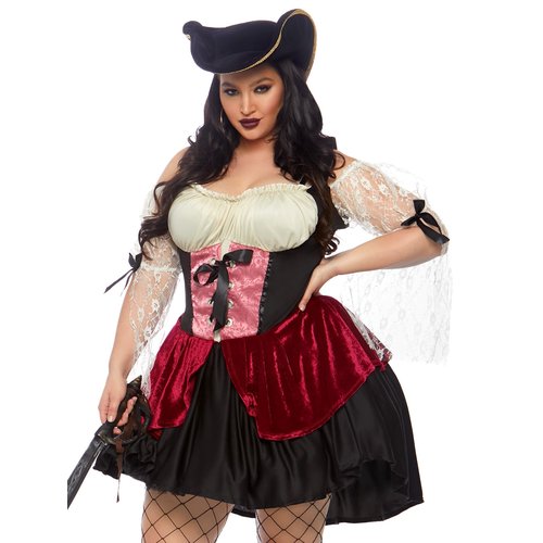 Plus Wicked Waters Wench Costume - 85157X    00108