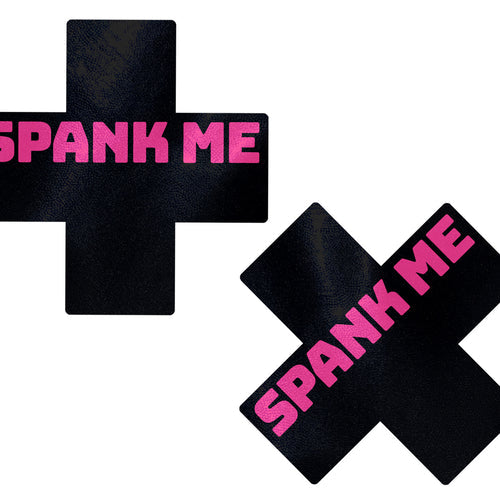 PASTEASE LIQUID BLACK CROSS PINK SPANK ME - PASPLSSME5