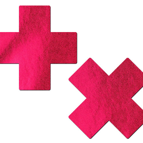 PASTEASE LIQUID RED CROSS NIPPLE PASTIES - PASPLSLQRD