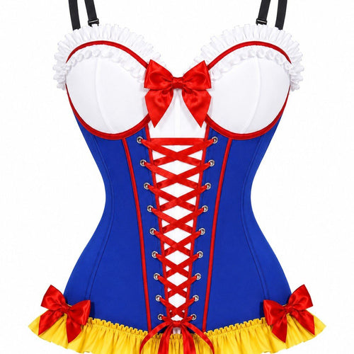 Poison Apple Princess Corset Top | Blue Stretch Lycra Costume