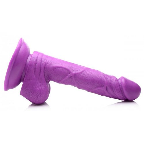 POP 6.5IN DILDO W/ BALLS PURPLE - XRAG766PUR