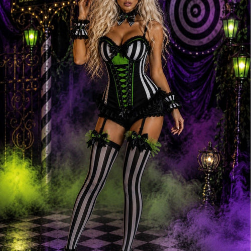 Lavish Afterlife Showgirl Corset Bustier with Underwire Cups