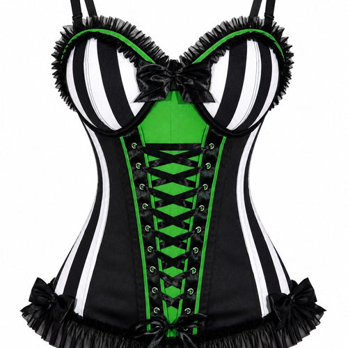 Lavish Mad Tea Party Corset Bustier with Underwire Cups