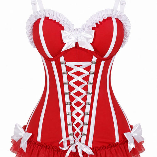 Lavish Heartbreaker Nurse Corset Bustier with Underwire Cups