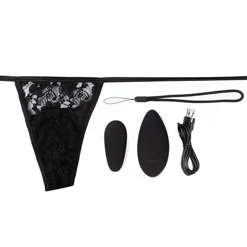PREMIUM ERGONOMIC VIBRATING PANTY SET W/ REMOTE - SCRAEPBL