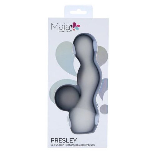 PRESLEY GREY BALL VIBRATOR GREY/ BLACK - MTBO2532GRBLK