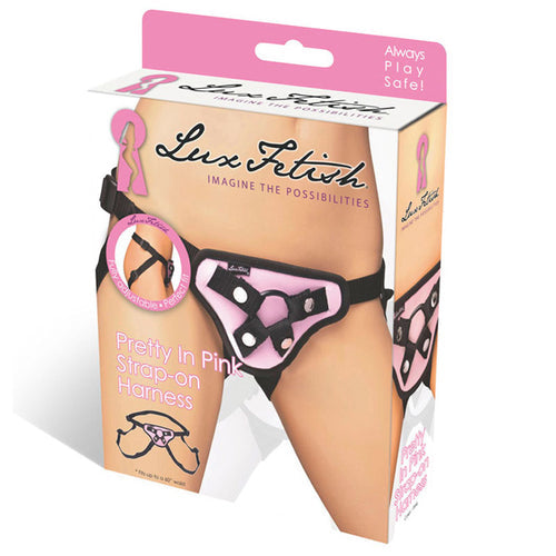 LUX FETISH PRETTY IN PINK STRAP-ON HARNESS - ELLF1372PNK
