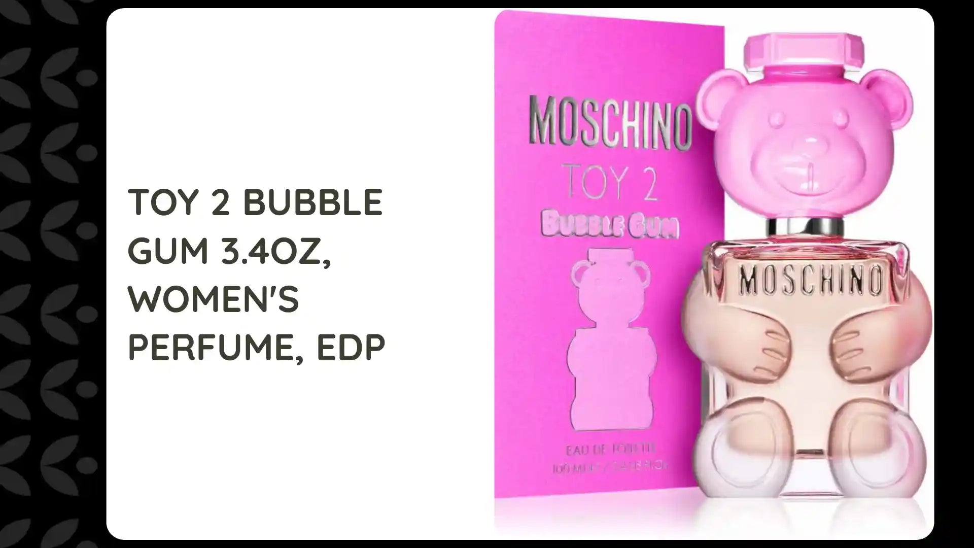 TOY 2 BUBBLE GUM 3.4OZ, WOMEN&#039;S PERFUME, EDP by@Outfy