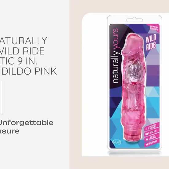 Blush Naturally Yours Wild Ride Realistic 9 in. Vibrating Dildo Pink by@Outfy