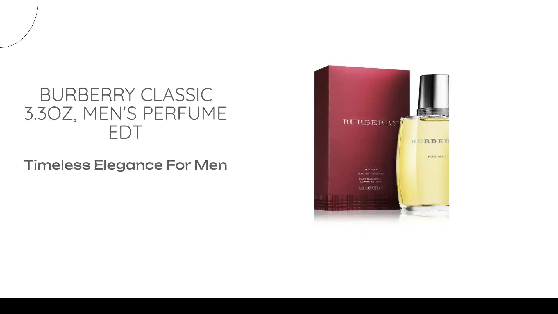 BURBERRY CLASSIC 3.3OZ, MEN&#039;S PERFUME EDT by@Outfy