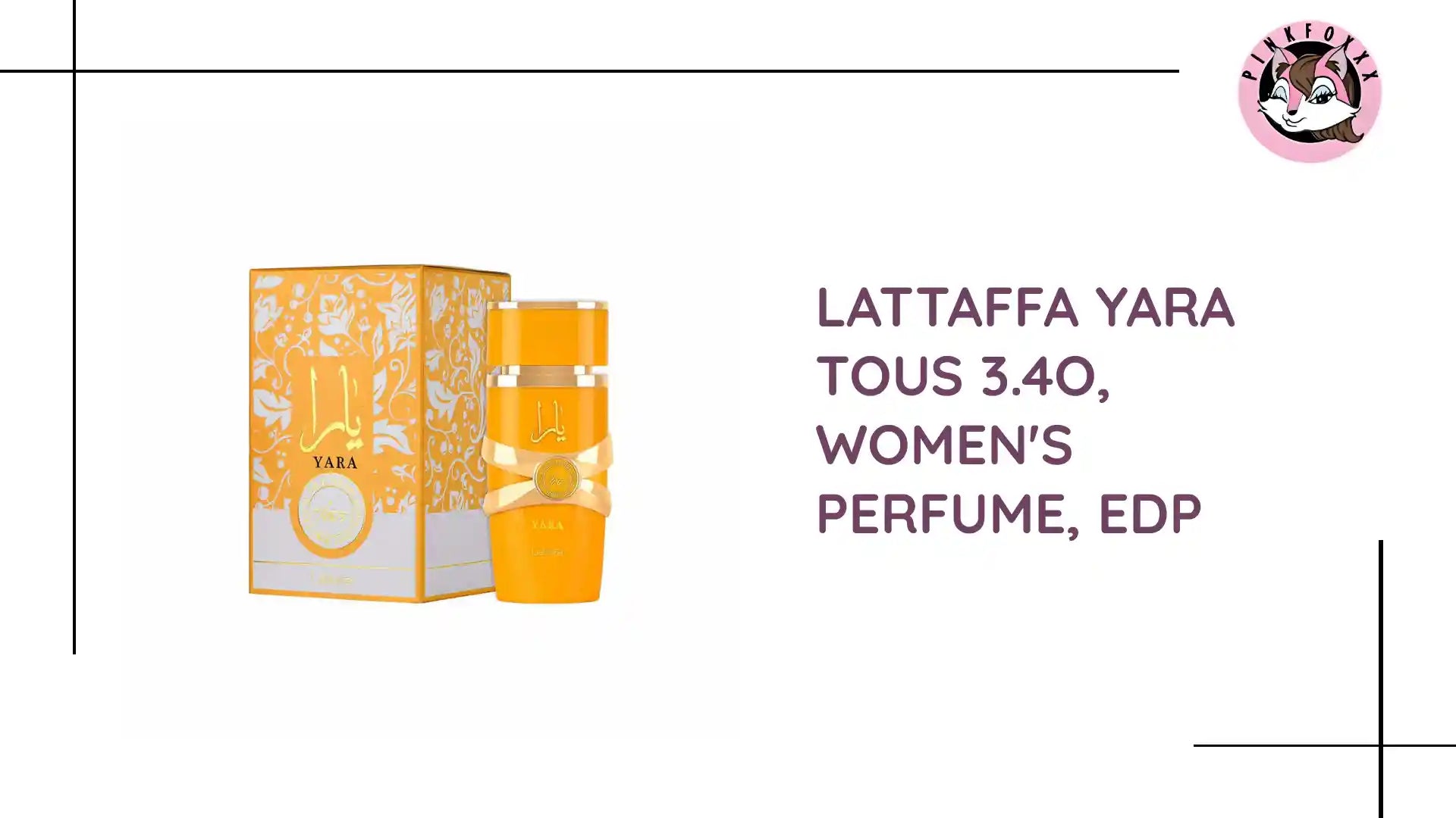 LATTAFFA YARA TOUS 3.4O, WOMEN&#039;S PERFUME, EDP by@Outfy