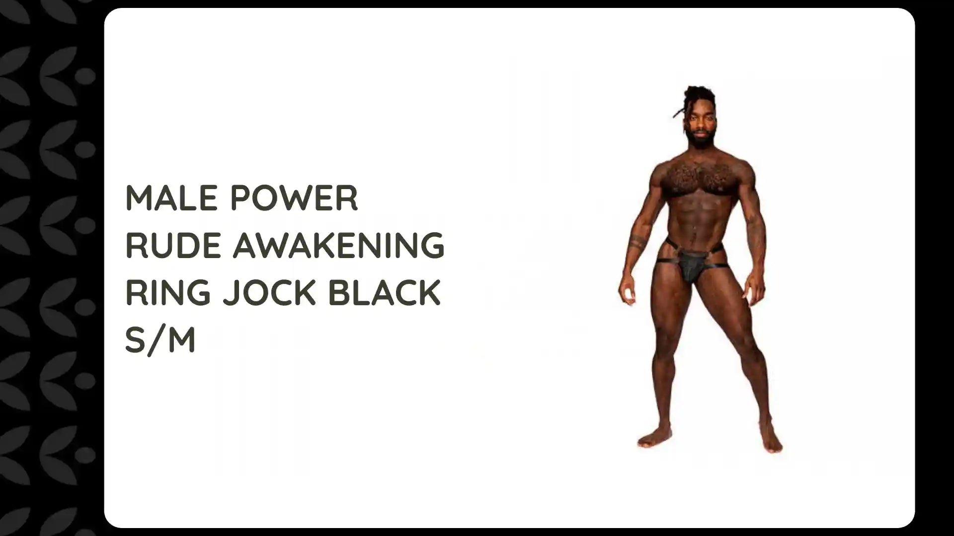 Male Power Rude Awakening Ring Jock Black S/M by@Outfy