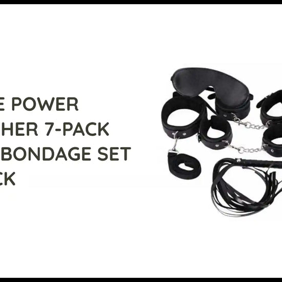 Male Power Leather 7-Pack Lite Bondage Set Black by@Outfy