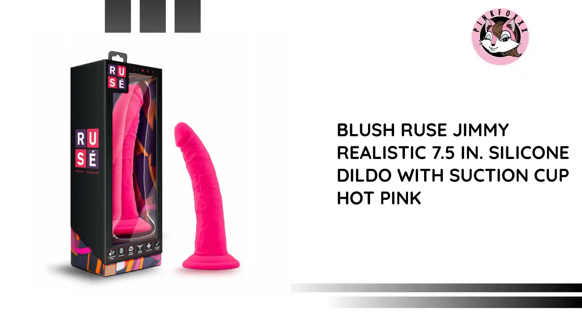 Blush Ruse Jimmy Realistic 7.5 in. Silicone Dildo with Suction Cup Hot Pink by@Outfy