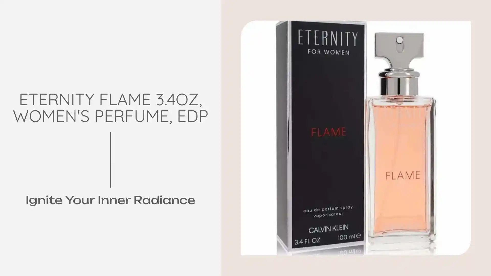 ETERNITY FLAME 3.4OZ, WOMEN&#039;S PERFUME, EDP by@Outfy