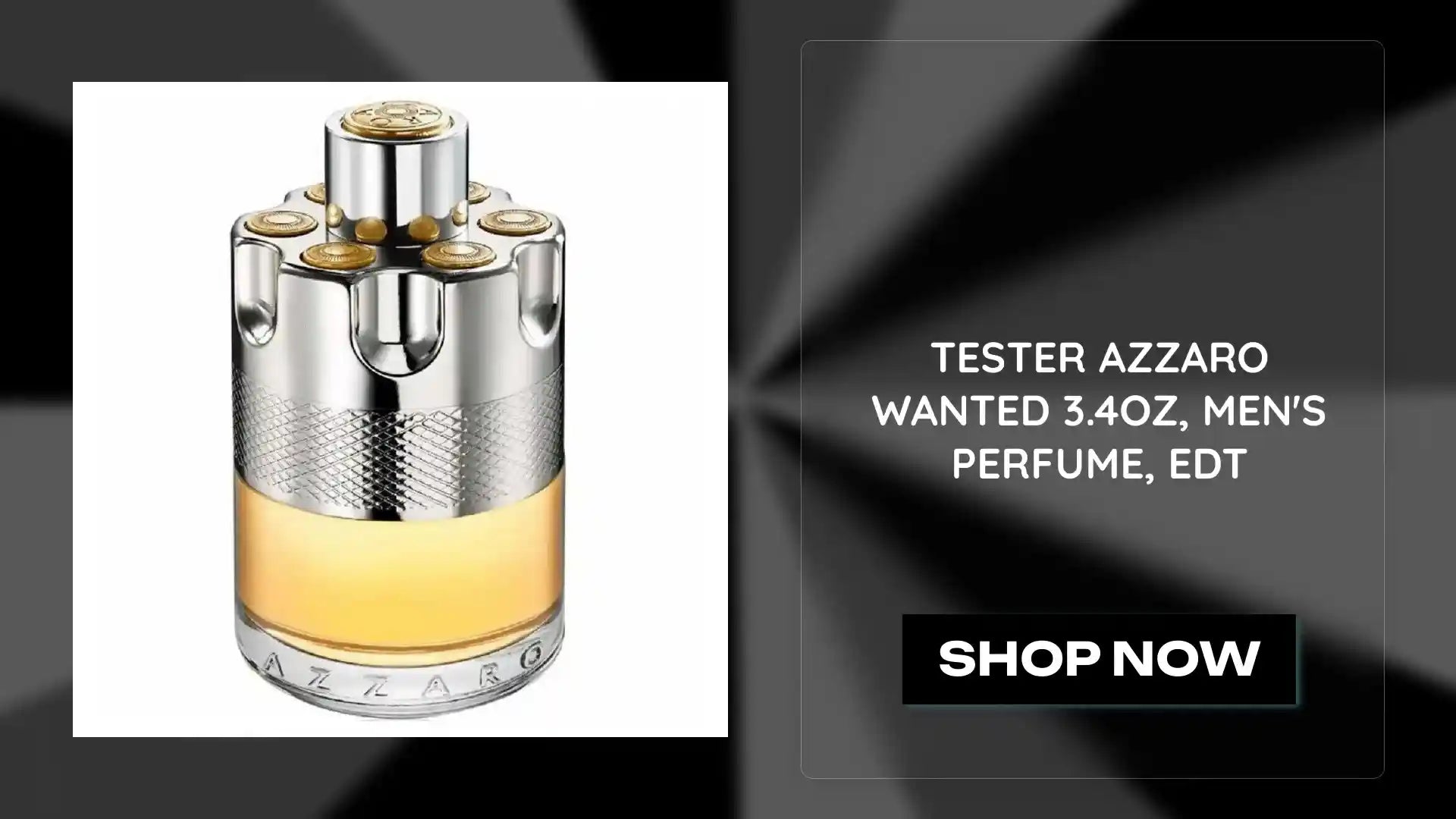 TESTER AZZARO WANTED 3.4OZ, MEN&#039;S PERFUME, EDT by@Outfy