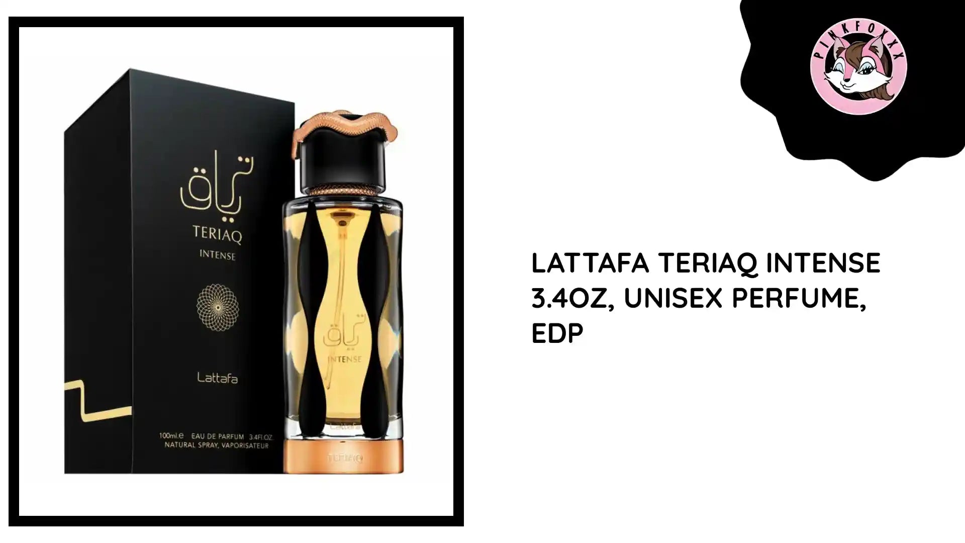 LATTAFA TERIAQ INTENSE 3.4OZ, UNISEX PERFUME, EDP by@Outfy