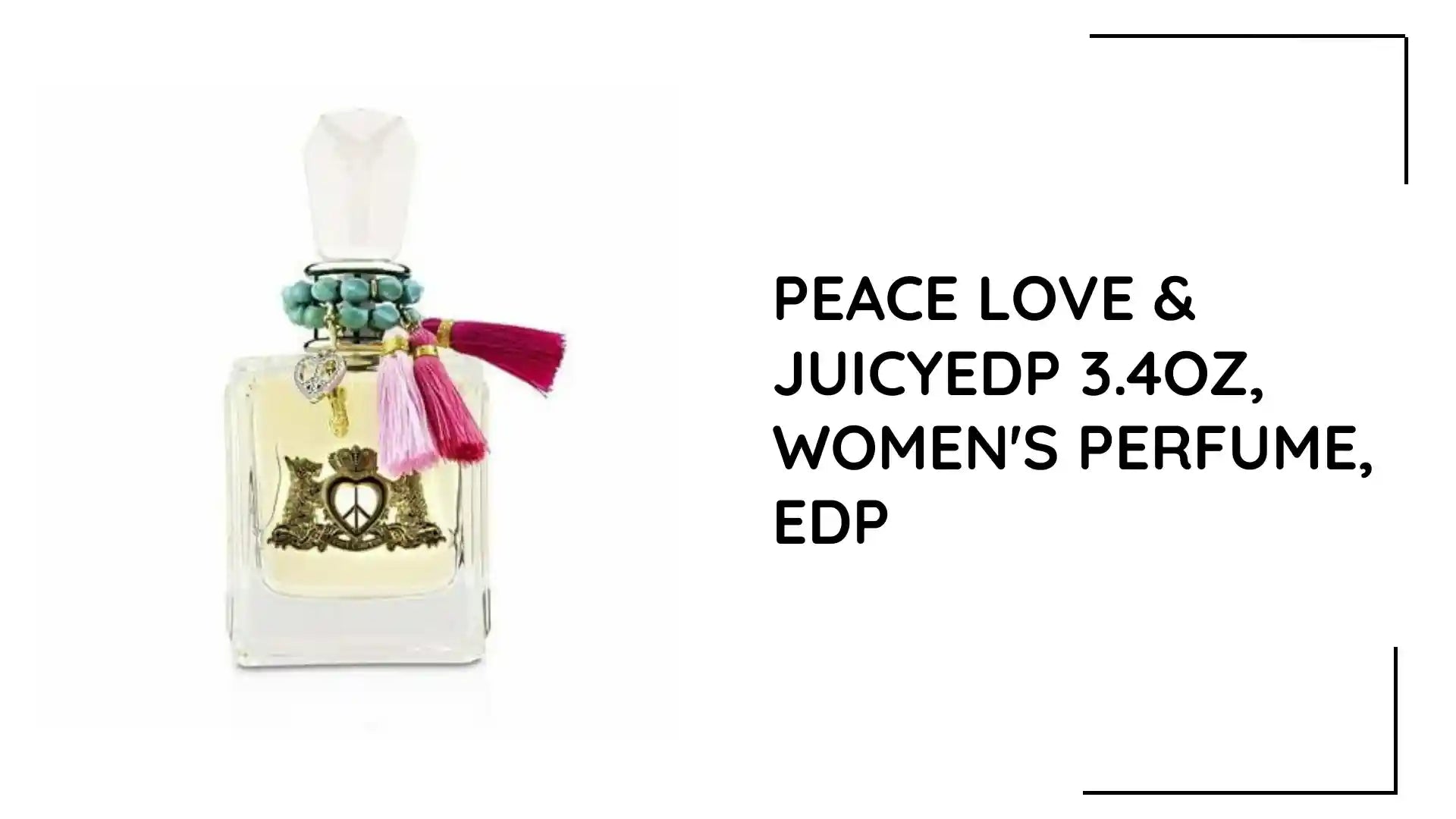 PEACE LOVE & JUICYEDP 3.4OZ, WOMEN'S PERFUME, EDP by@Outfy