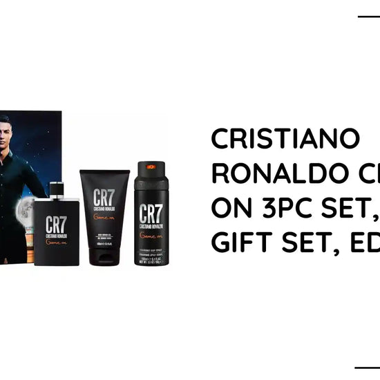 CRISTIANO RONALDO CR7 GAME ON 3PC SET, MEN'S GIFT SET, EDT by@Outfy